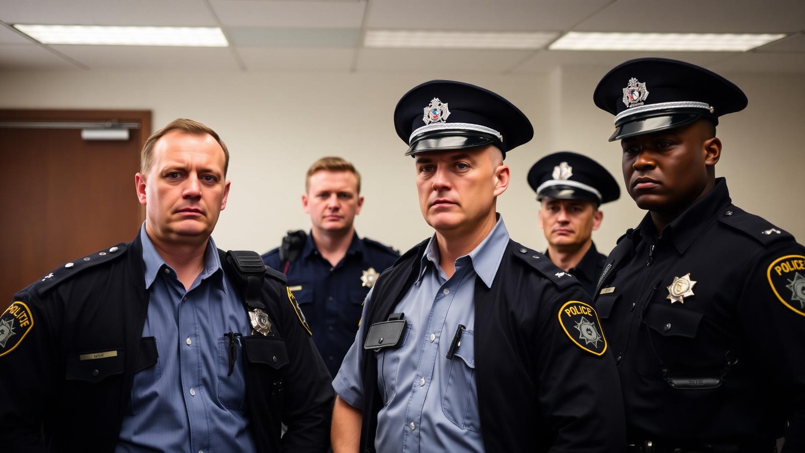 Law enforcement officers in uniform